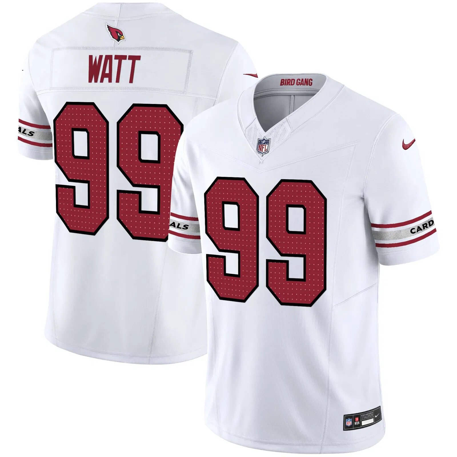 Men Arizona Cardinals #99 Watt White Nike 2024 Vapor Limited NFL Jersey->customized nfl jersey->Custom Jersey
